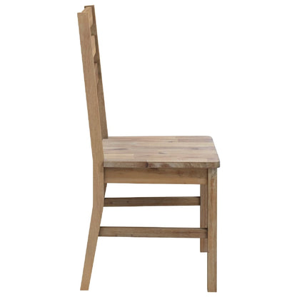Sillas De Comedor 4 Unidades Madera Maciza De Acacia