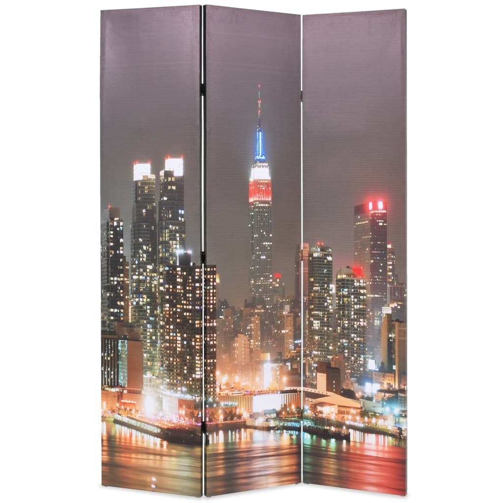 Biombo Divisor Plegable Nueva York De Noche