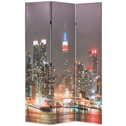 Biombo Divisor Plegable Nueva York De Noche