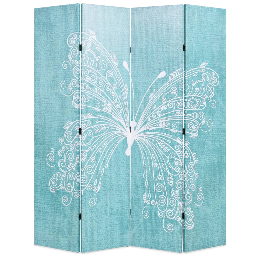 Biombo Divisor Plegable Mariposa Azul