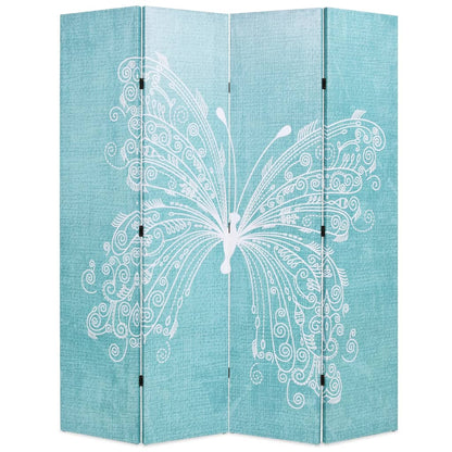 Biombo Divisor Plegable Mariposa Azul