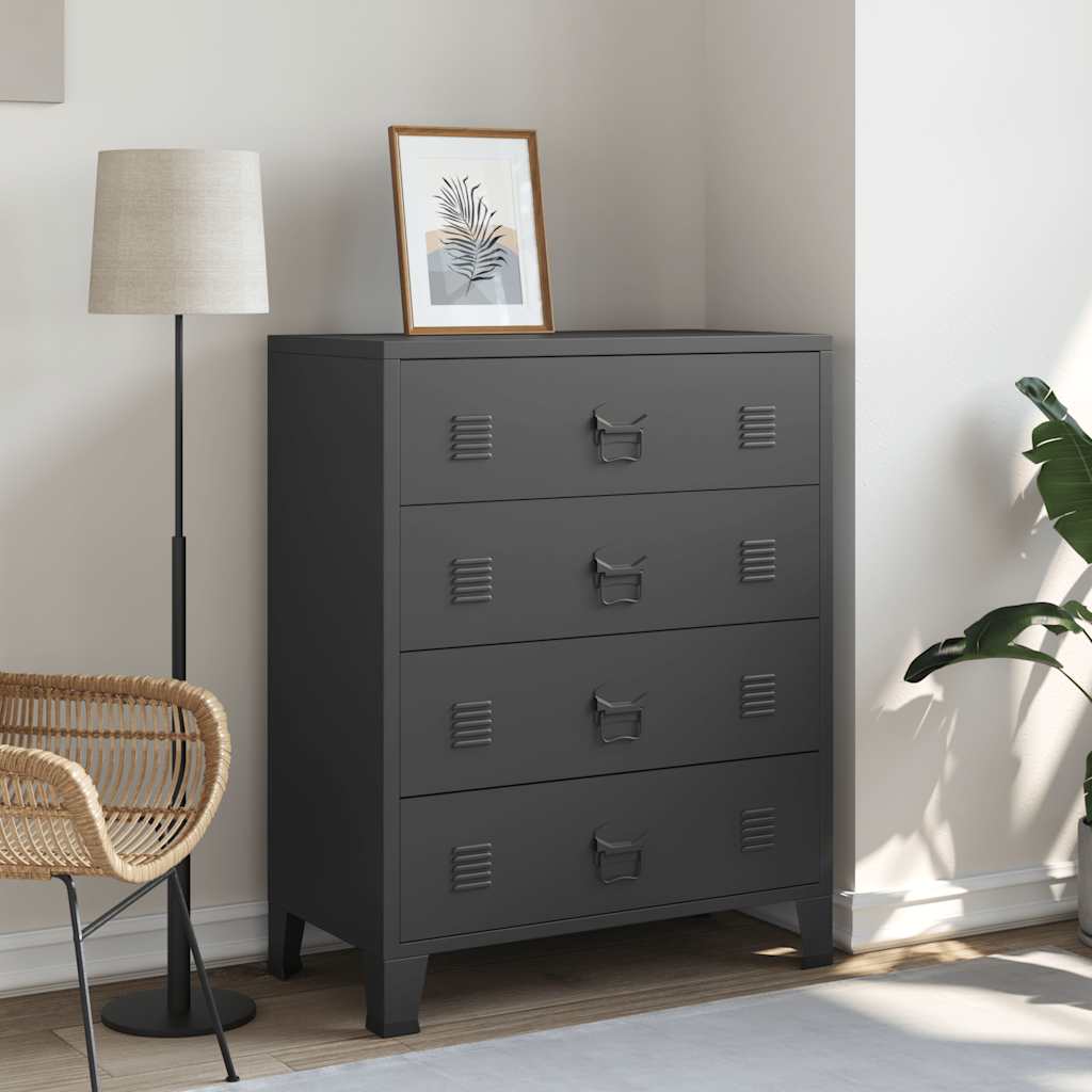 Cajoner Industrial De Metal Blanca 78X40X93 Cm