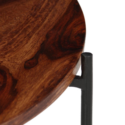Set De Mesas De Centro 2 Uds Madera Maciza De Acacia 60X35 Cm