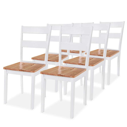 Sillas De Comedor 4 Unidades Madera Maciza De Caucho Blanco