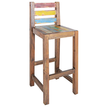Taburetes De Cocina 2 Unidades Madera Maciza Reciclada