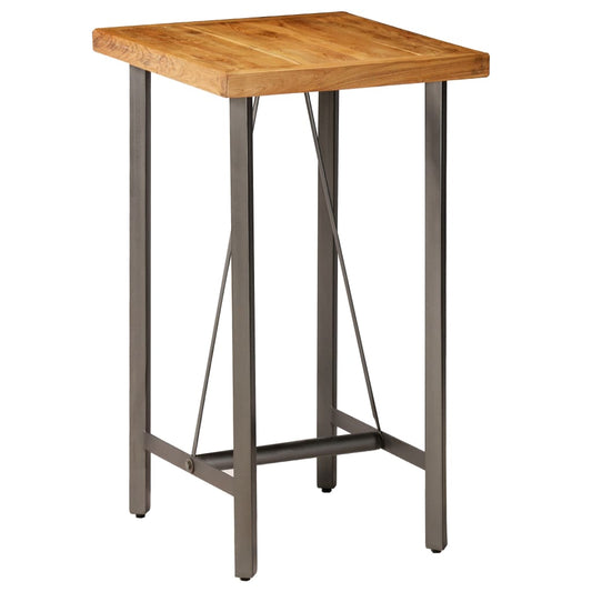 Mesa Alta De Bar Teca Maciza Reciclada
