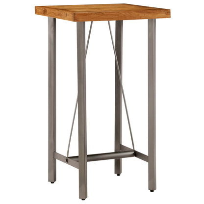 Mesa Alta De Bar Teca Maciza Reciclada