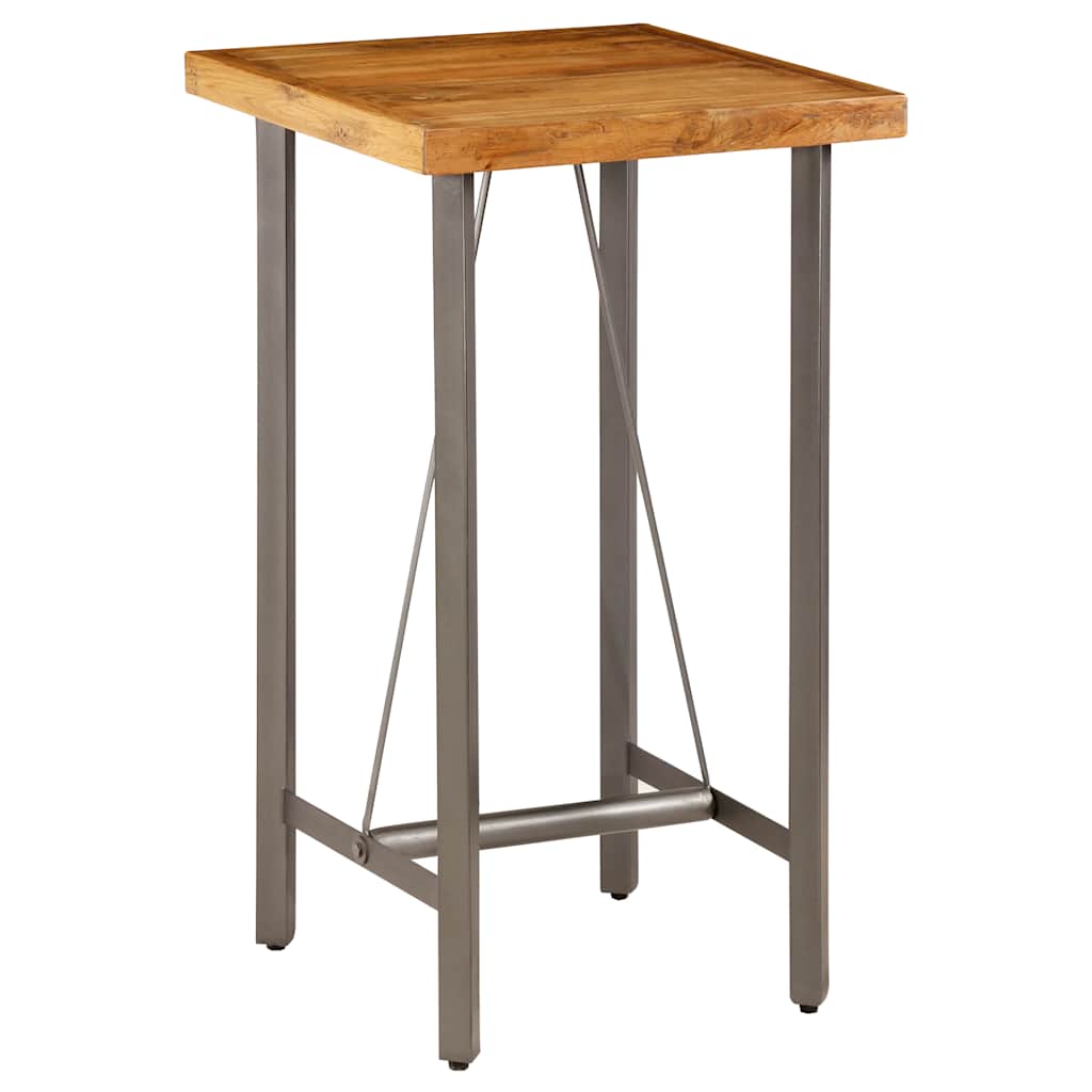 Mesa Alta De Bar Teca Maciza Reciclada