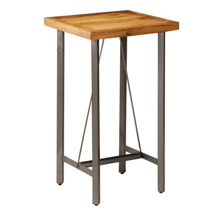 Mesa Alta De Bar Teca Maciza Reciclada
