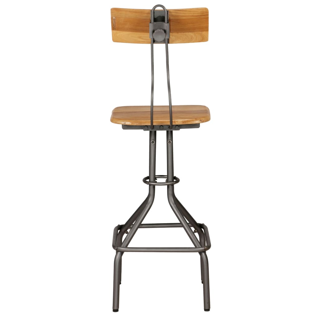 Juego De Mesa Alta Y Taburetes 3 Piezas Teca Maciza Reciclada