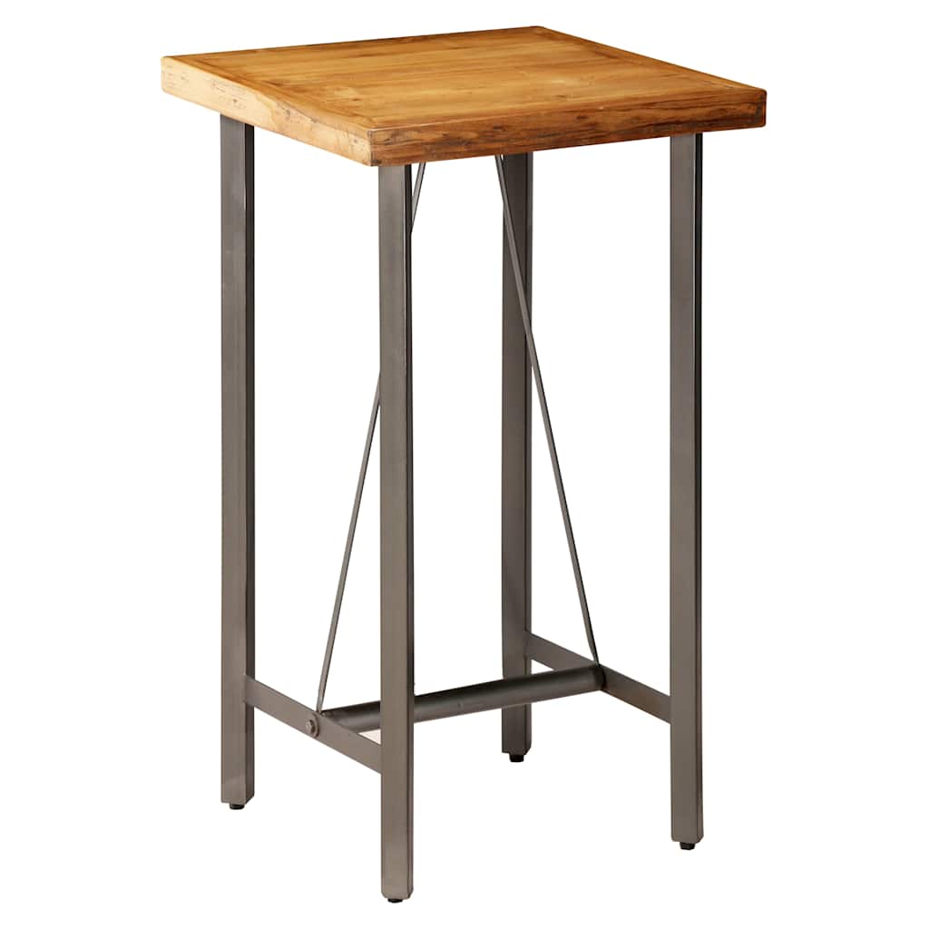 Juego De Mesa Alta Y Taburetes 3 Piezas Teca Maciza Reciclada