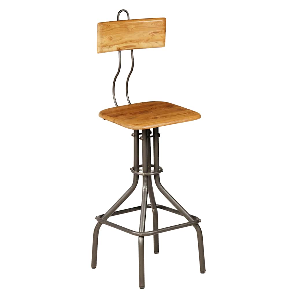 Juego De Mesa Alta Y Taburetes 3 Piezas Teca Maciza Reciclada