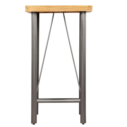 Juego De Mesa Alta Y Taburetes 3 Piezas Teca Maciza Reciclada