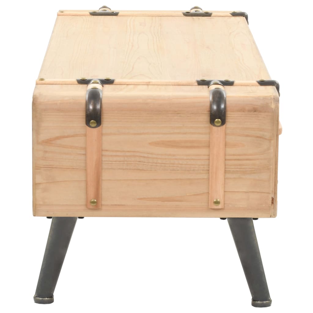 Mueble Para Tv Madera Maciza De Abeto 120X33X35 Cm