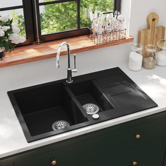 Fregadero De Cocina Con 2 Senos Granito