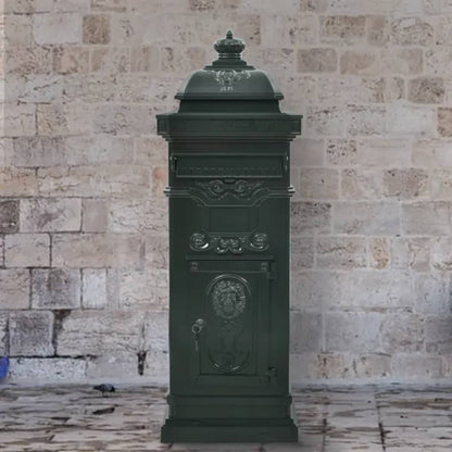Buzón De Columna De Aluminio Estilo Vintage Inoxidable