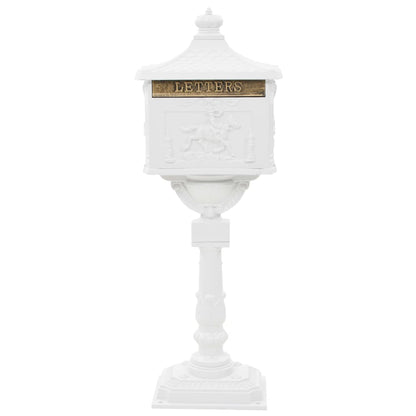 Buzón De Pedestal De Aluminio Estilo Vintage Inoxidable