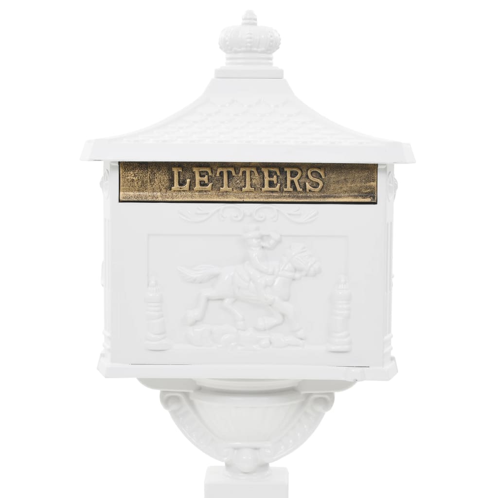 Buzón De Pedestal De Aluminio Estilo Vintage Inoxidable