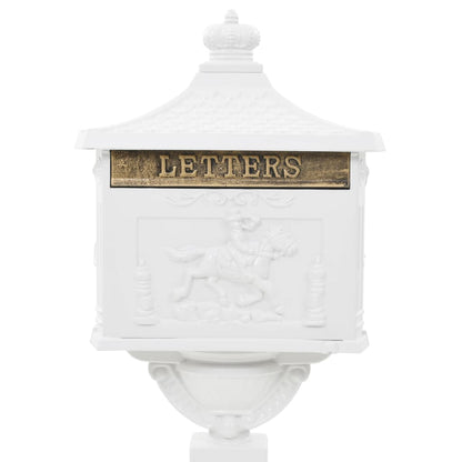 Buzón De Pedestal De Aluminio Estilo Vintage Inoxidable