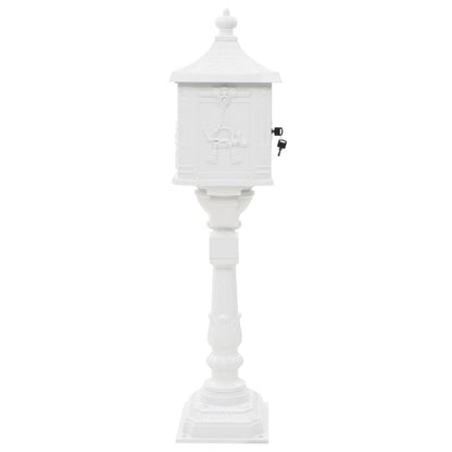 Buzón De Pedestal De Aluminio Estilo Vintage Inoxidable