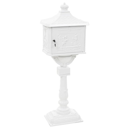 Buzón De Pedestal De Aluminio Estilo Vintage Inoxidable
