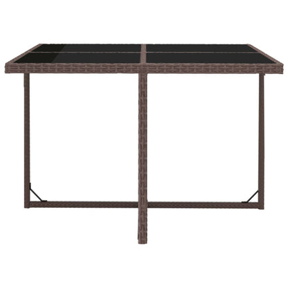 Set De Comedor Jardín 5 Pzas Y Cojines Ratán Sintético