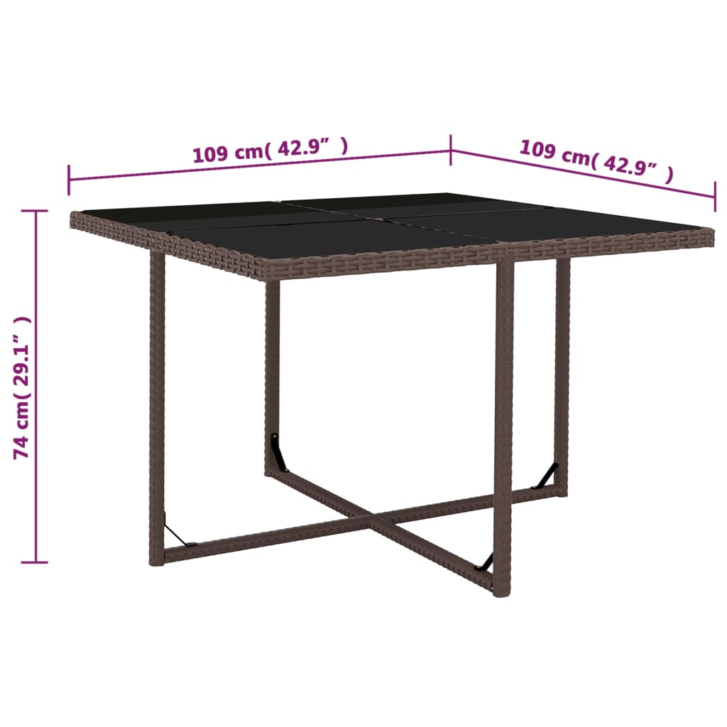 Set De Comedor Jardín 5 Pzas Y Cojines Ratán Sintético