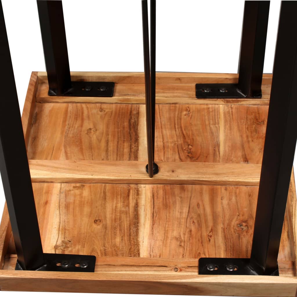 Set De Muebles De Bar 3 Piezas Acacia Y Madera Reciclada