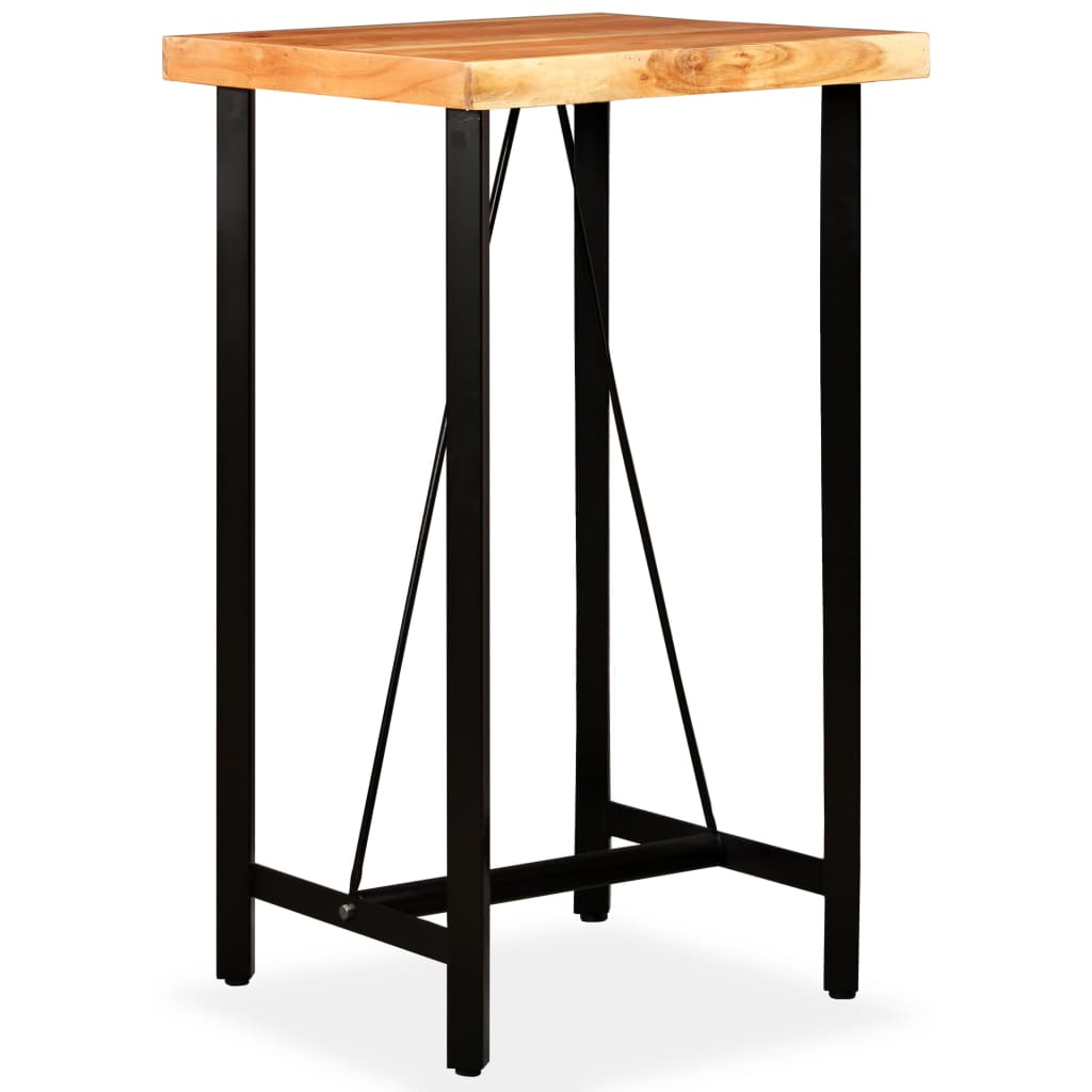 Set De Muebles De Bar 3 Piezas Acacia Y Madera Reciclada