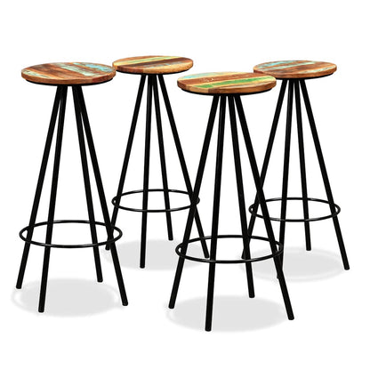 Set De Muebles De Bar 5 Piezas Madera Maciza Reciclada