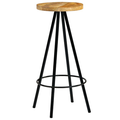 Taburetes De Barra De Cocina 4 Unidades Madera Maciza De Mango