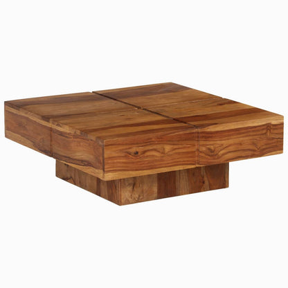 Mesa De Centro Cuadrada Marrón