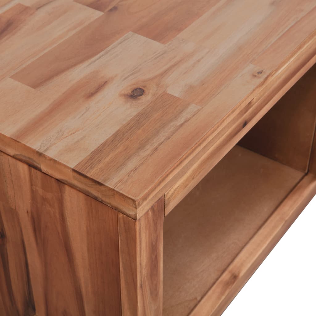 Mesa De Centro De Madera Maciza De Acacia 90X50X37,5 Cm