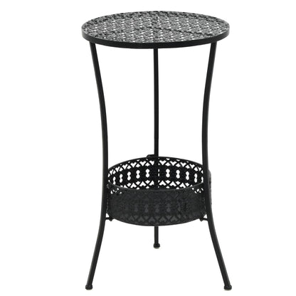 Mesa Bistró De Metal Negra 40X70 Cm