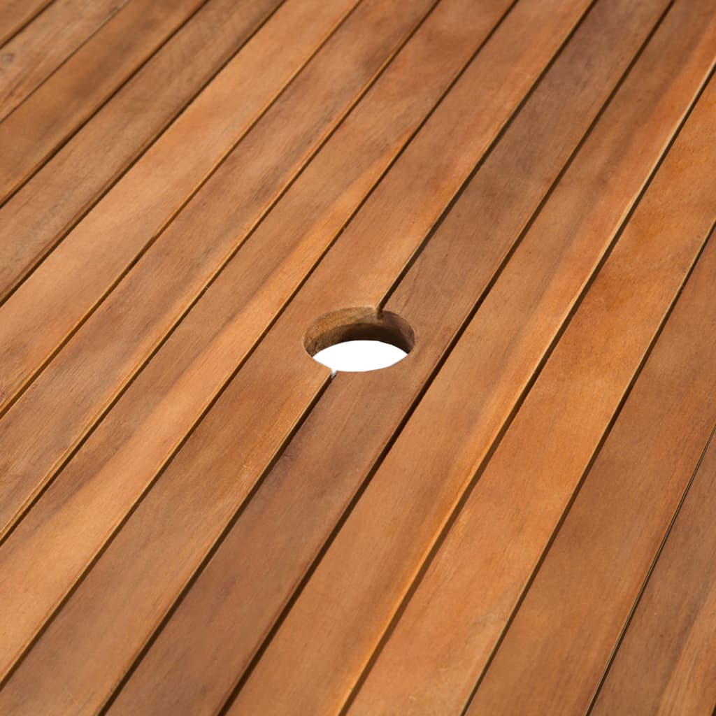 Mesa De Jardín Madera Maciza De Acacia