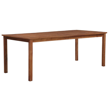 Mesa De Comedor De Jardín Madera Maciza De Acacia