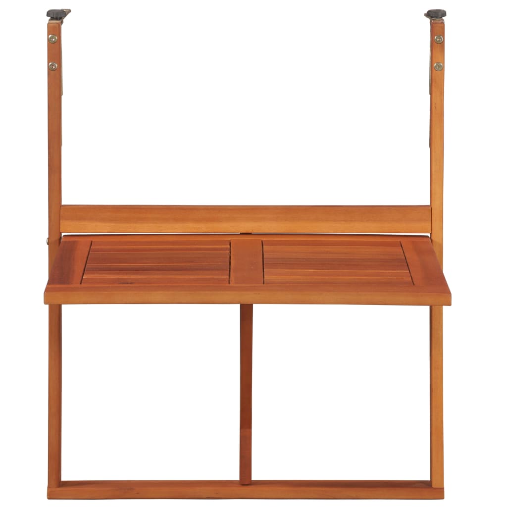 Mesa De Balcón Colgante Madera De Acacia Maciza 64,5X44X80 Cm