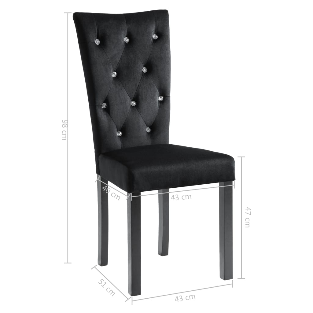 Sillas De Comedor 4 Unidades Terciopelo