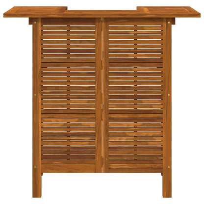 Mesa Alta De Bar De Madera De Acacia Maciza 110X50X105 Cm