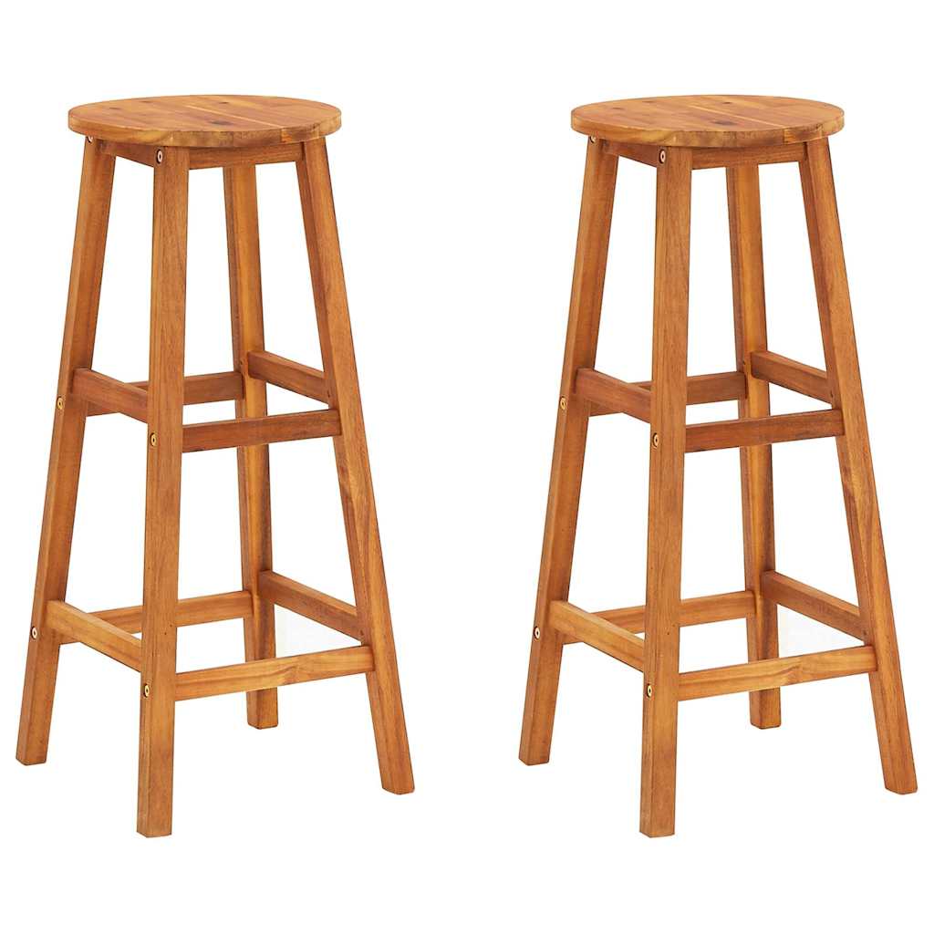 Taburetes De Barra De Cocina 8 Unidades Madera Maciza Acacia