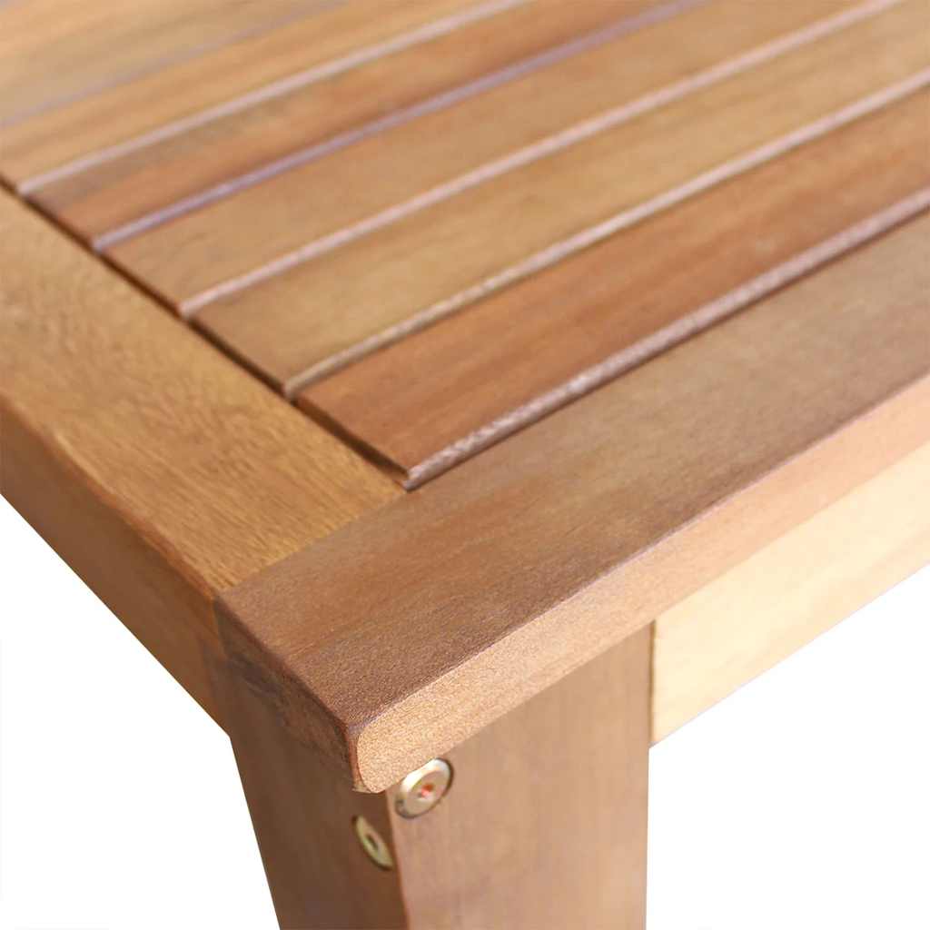 Set Mesa De Bar Y Taburetes 7 Piezas De Madera De Acacia Maciza