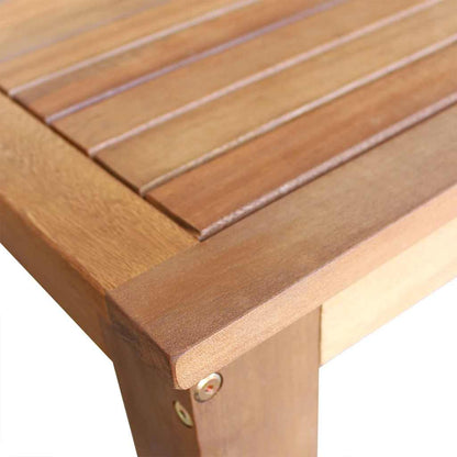 Set Mesa De Bar Y Taburetes 7 Piezas De Madera De Acacia Maciza