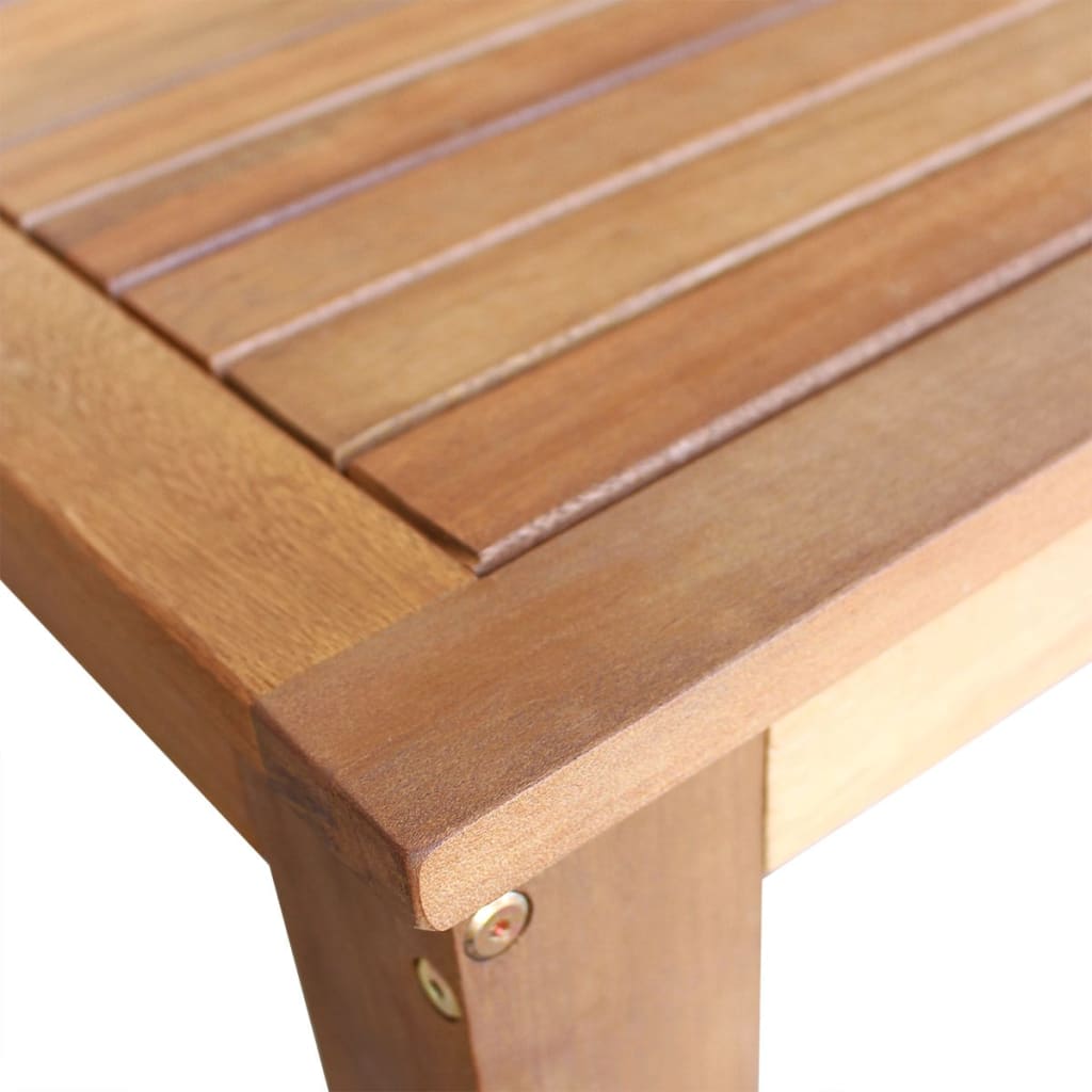 Set Mesa De Bar Y Sillas 7 Piezas De Madera De Acacia Maciza