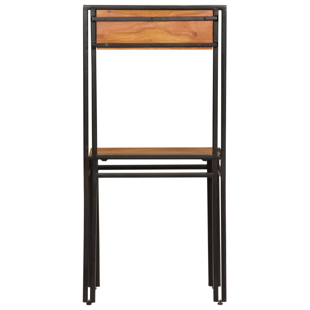 Sillas De Comedor 2 Unidades Madera Maciza De Acacia
