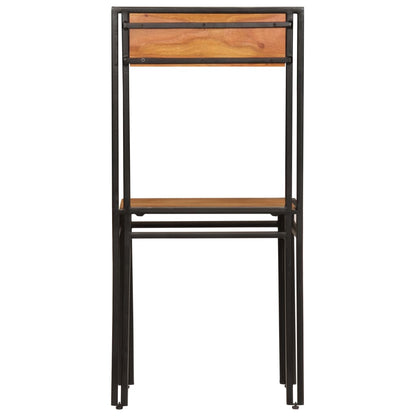 Sillas De Comedor 2 Unidades Madera Maciza De Acacia