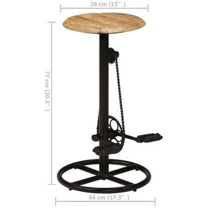 Taburetes De Barra De Cocina 2 Unidades Madera Maciza De Mango