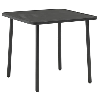 Mesa De Jardín De Acero Gris Oscuro