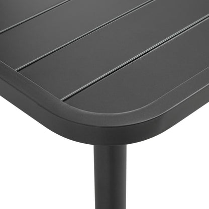 Mesa De Jardín De Acero Gris Oscuro