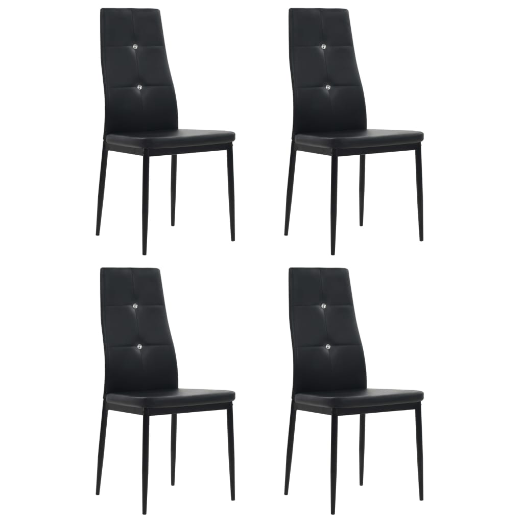 Sillas De Comedor 4 Unidades Cuero Sintético