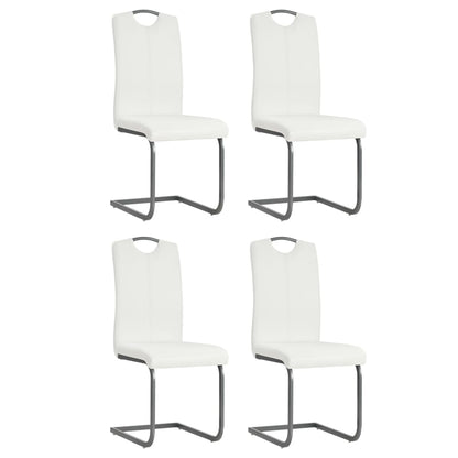 Sillas De Comedor Voladizas 2 Unidades Cuero Sintético